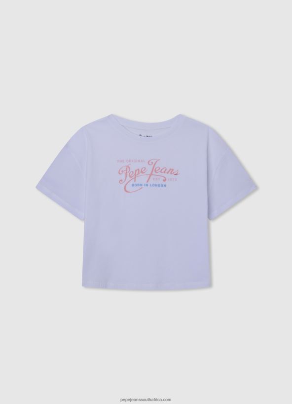 white_cotton_off_shoulder_t_shirt_pepe_jeans_l20f2f1440_girl.jpg White Cotton Off-Shoulder T-Shirt Pepe Jeans L20F2F1440 Girl - Image 1