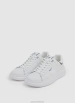 White Eaton Part Leather Sneakers Pepe Jeans L20F2F1208 Men - Image 2