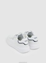 White Eaton Part Leather Sneakers Pepe Jeans L20F2F1208 Men - Image 4