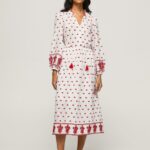 White Embroidered Folk Dress Pepe Jeans L20F2F149 Women