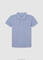 White Embroidered Logo Pique Polo Shirt Pepe Jeans L20F2F1661 Boy - Image 5
