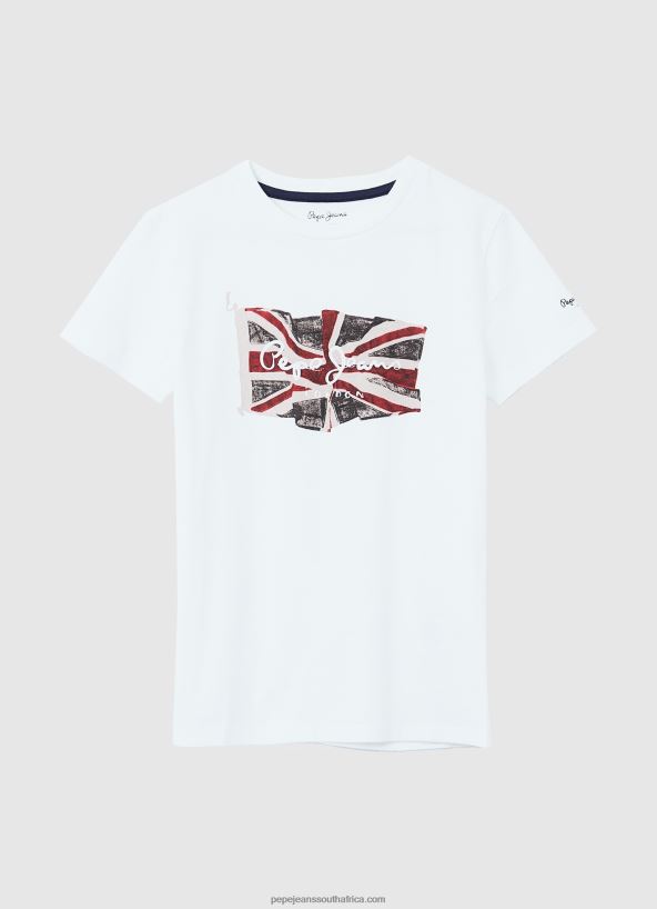white_flag_and_logo_t_shirt_pepe_jeans_l20f2f1609_boy.jpg White Flag And Logo T-Shirt Pepe Jeans L20F2F1609 Boy - Image 1