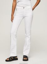 White Flare Slim Trousers Pepe Jeans L20F2F310 Women - Image 2