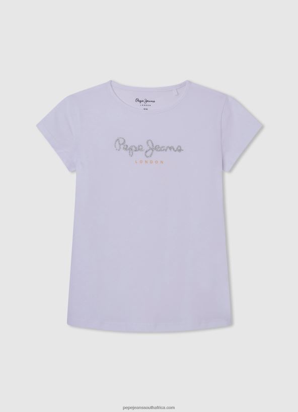 white_glitter_logo_t_shirt_pepe_jeans_l20f2f1458_girl.jpg White Glitter Logo T-Shirt Pepe Jeans L20F2F1458 Girl - Image 1