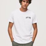 White High Density Logo Cotton T-Shirt Pepe Jeans L20F2F919 Men