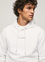 White Hooded Cotton Jumper Pepe Jeans L20F2F910 Men - Image 3
