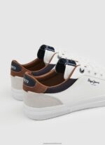 White Kenton Court Combined Sneakers Pepe Jeans L20F2F1238 Men - Image 5