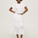 White Laced Skirt Pepe Jeans L20F2F487 Women