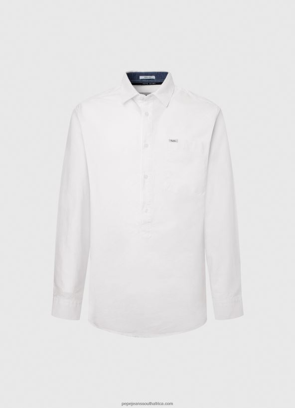White Lawson Regular Fit Oxford Shirt Pepe Jeans L20F2F1044 Men - Image 5