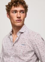 White Lenora Slim Fit Poplin Shirt Pepe Jeans L20F2F1075 Men - Image 3
