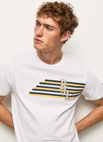 White Letters Logo T-Shirt Pepe Jeans L20F2F977 Men