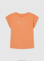 White Logo Print T-Shirt Pepe Jeans L20F2F1452 Girl - Image 3