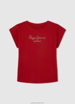 White Logo Print T-Shirt Pepe Jeans L20F2F1452 Girl - Image 4