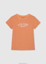 White Logo Print T-Shirt Pepe Jeans L20F2F1455 Girl - Image 3
