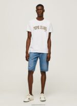 White Logo Print T-Shirt Pepe Jeans L20F2F970 Men - Image 2