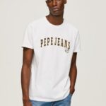 White Logo Print T-Shirt Pepe Jeans L20F2F970 Men