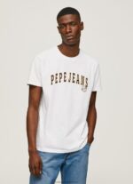 White Logo Print T-Shirt Pepe Jeans L20F2F970 Men