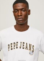 White Logo Print T-Shirt Pepe Jeans L20F2F970 Men - Image 3
