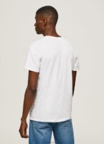 White Logo Print T-Shirt Pepe Jeans L20F2F970 Men - Image 4