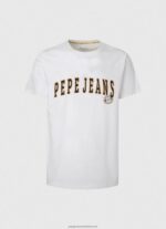 White Logo Print T-Shirt Pepe Jeans L20F2F970 Men - Image 5