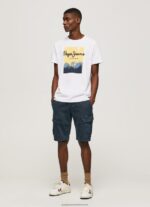 White Logo Print T-Shirt Pepe Jeans L20F2F974 Men - Image 2