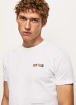 White Logo Print T-Shirt Pepe Jeans L20F2F978 Men