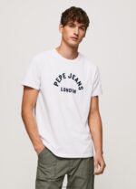 White Logo Print T-Shirt Pepe Jeans L20F2F982 Men