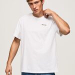White Logo Print T-Shirt Pepe Jeans L20F2F997 Men