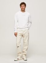 White Logo Printed Cotton Sweatshirt Pepe Jeans L20F2F897 Men - Image 2