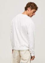 White Logo Printed Cotton Sweatshirt Pepe Jeans L20F2F897 Men - Image 4