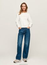 White Logo Printed Jumper Pepe Jeans L20F2F286 Women - Image 2