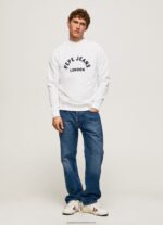 White Logo Printed Sweatshirt Pepe Jeans L20F2F901 Men - Image 2