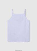 White Logo Printed Tank Top Pepe Jeans L20F2F1427 Girl - Image 2