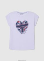 White Logo Printed Tank Top Pepe Jeans L20F2F1427 Girl - Image 3