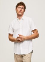 White Lothersdale Short Sleeved Shirt Pepe Jeans L20F2F1069 Men