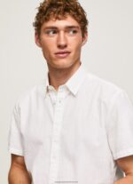 White Lothersdale Short Sleeved Shirt Pepe Jeans L20F2F1069 Men - Image 3