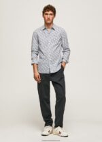 White Lou Slim Fit Poplin Shirt Pepe Jeans L20F2F1070 Men - Image 2