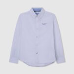 White Maldon Regular Fit Poplin Shirt Pepe Jeans L20F2F1662 Boy