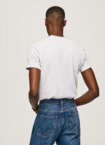 White Marbled Logo Print T-Shirt Pepe Jeans L20F2F987 Men - Image 4
