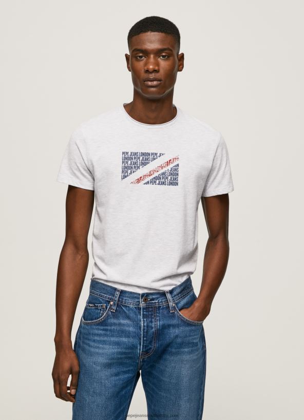 white_marbled_logo_print_t_shirt_pepe_jeans_l20f2f987_men.jpg White Marbled Logo Print T-Shirt Pepe Jeans L20F2F987 Men - Image 1
