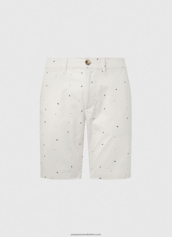 White Mc Queen Print Chino Shorts Pepe Jeans L20F2F1116 Men - Image 5