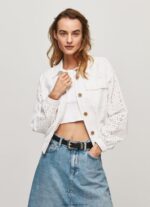 White Openwork Cotton Jacket Pepe Jeans L20F2F142 Women - Image 2