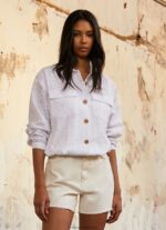 White Openwork Cotton Jacket Pepe Jeans L20F2F142 Women