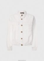 White Openwork Cotton Jacket Pepe Jeans L20F2F142 Women - Image 5