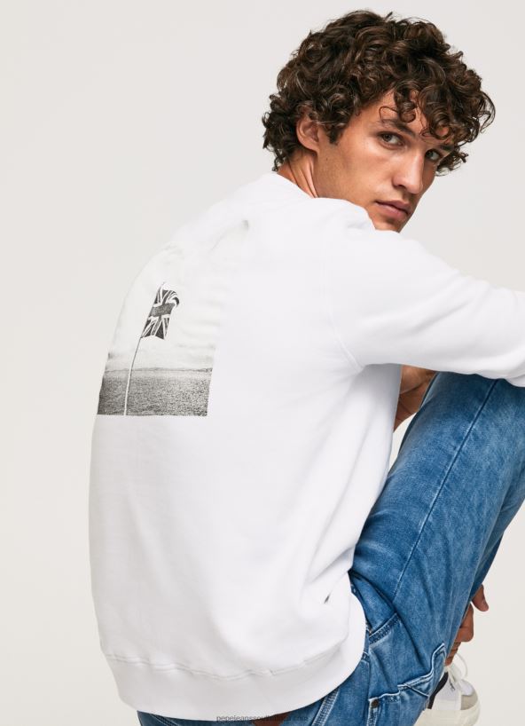 white_photo_print_jumper_pepe_jeans_l20f2f867_men.jpg White Photo Print Jumper Pepe Jeans L20F2F867 Men - Image 1