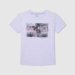 White Photo Print T-Shirt Pepe Jeans L20F2F1457 Girl