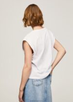 White Photo Print T-Shirt Pepe Jeans L20F2F387 Women - Image 4