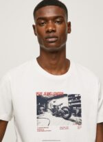White Photo Print T-Shirt Pepe Jeans L20F2F955 Men
