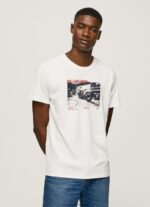 White Photo Print T-Shirt Pepe Jeans L20F2F955 Men - Image 3