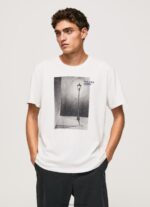 White Photo Print T-Shirt Pepe Jeans L20F2F958 Men